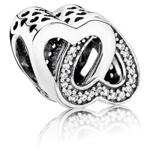 Pandora Entwined Love sterling silver charm - Retired item# 791880CZ